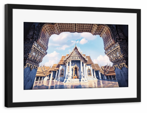 Poster mit Rahmen schwarz "Benchamabophit" artboxONE - Städte,Reise,Architektur,Reise / Asien,Reise / Länder