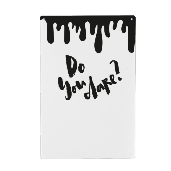 Holzbild "Do you dare' Halloween" artboxONE - Typografie - Halloween,Herbst,Schrift,Typografie,Lettering,Schwarz