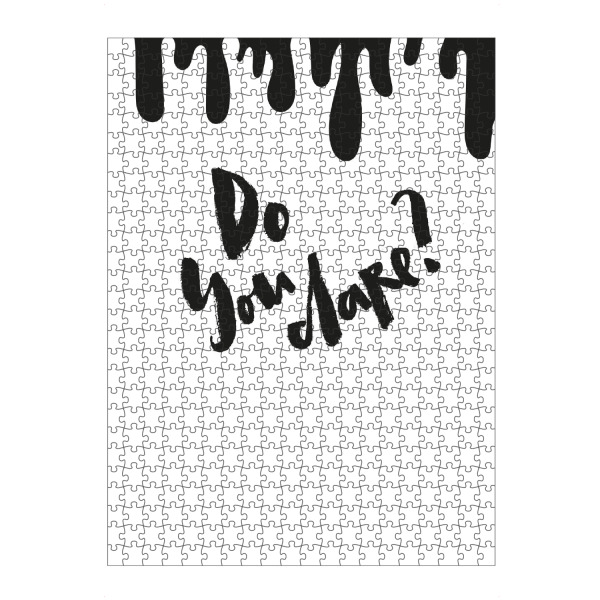 artboxONE Puzzle "Do you dare' Halloween" artboxONE - Typografie - Halloween,Herbst,Schrift,Typografie,Lettering,Schwarz - Bild halloween