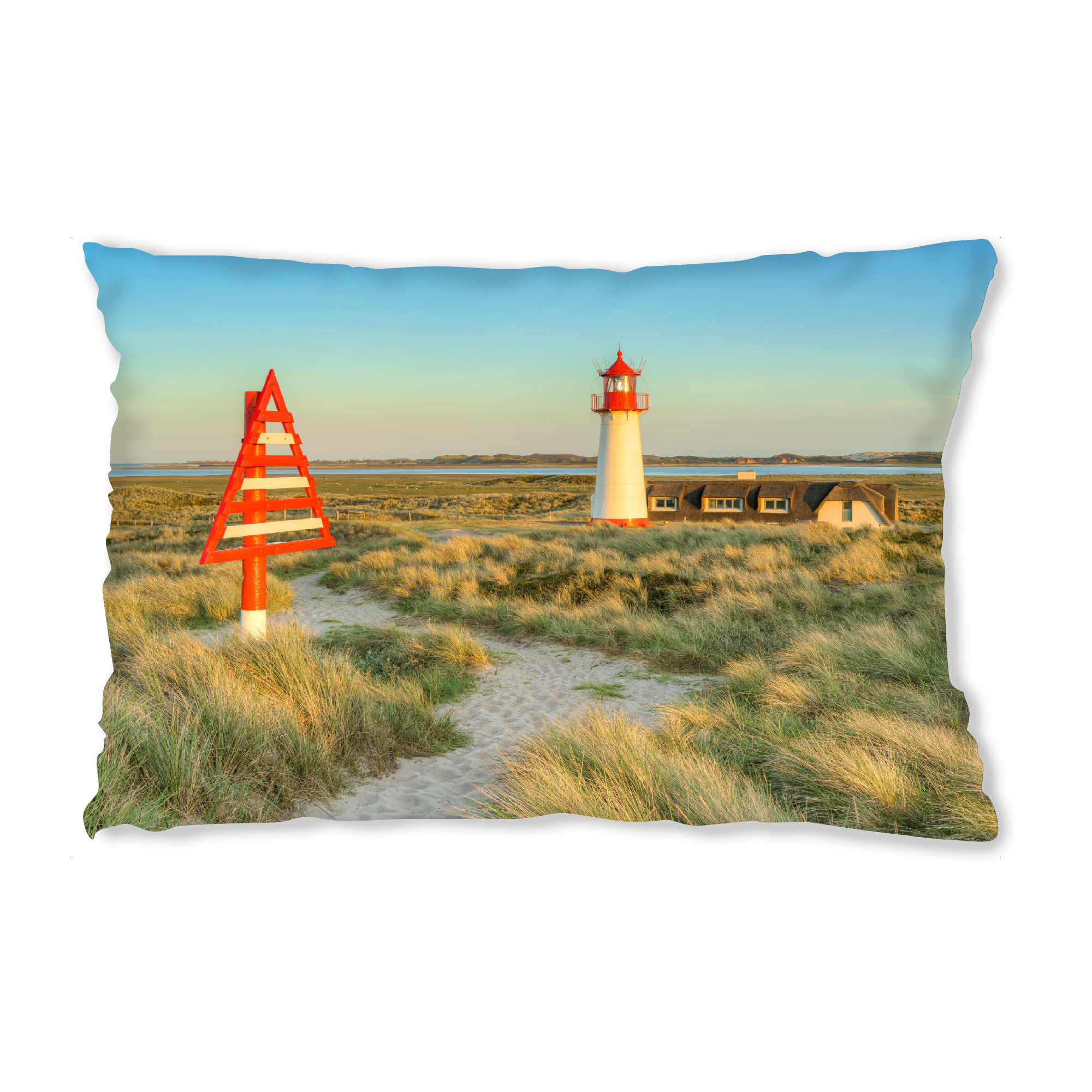 Design-Kissen "Sylt Leuchtturm List-West" artboxONE - Natur,Architektur,Reise / Strand und Meer