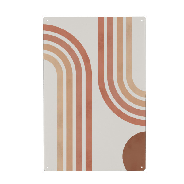 Metall Poster "Watercolor circles D" artboxONE - Abstrakt,Geometrie