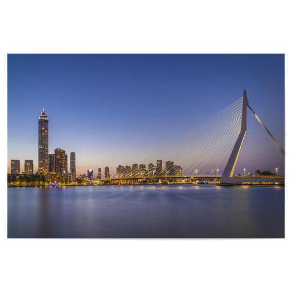 Poster "Erasmusbrücke & Rotterdam Skyline" artboxONE - Städte,Architektur,Reise / Länder