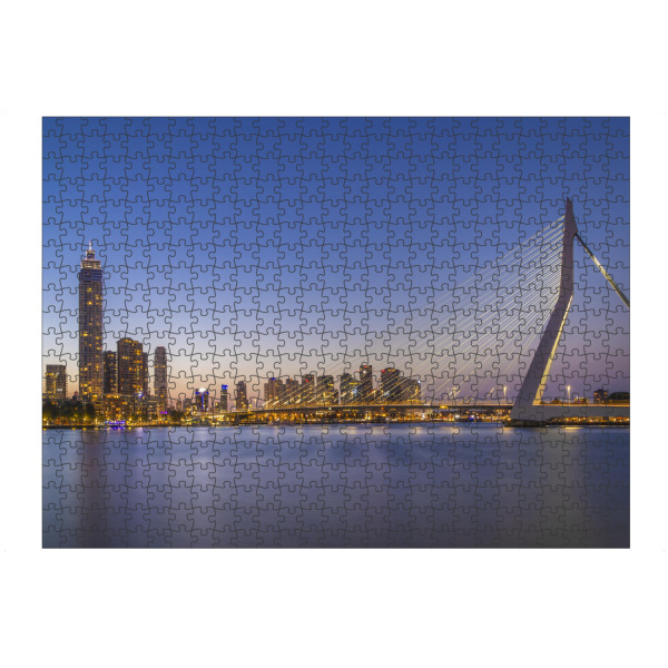 Puzzle Ravensburger "Erasmusbrücke & Rotterdam Skyline" artboxONE - Städte,Architektur,Reise / Länder