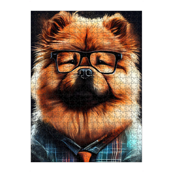 artboxONE Puzzle "Hipster-Hund Mochi" artboxONE - Für Kinder,Tiere - Hund,Hunde,Hipster,Indie,Tiere,Haustier,Hipster-katze,Illustration,Grafik