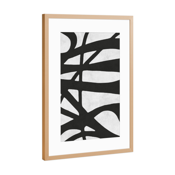 Poster mit Rahmen Kupfer "Expressionist traits B" artboxONE - Abstrakt,Geometrie