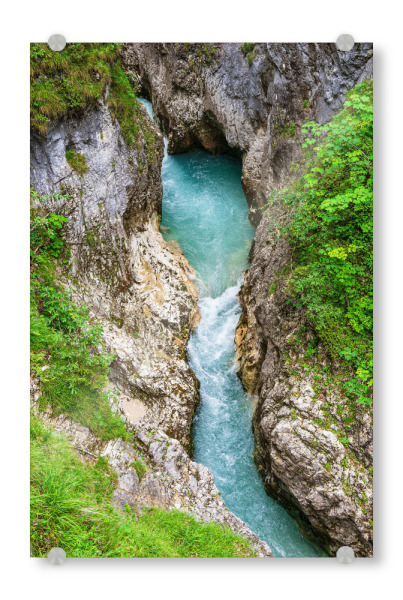Acrylglasbild "Gras. Felsen, Klamm" artboxONE - Natur,Reise