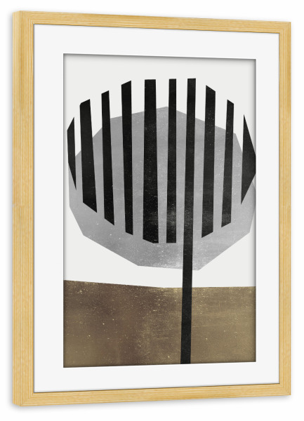 Poster mit Rahmen kiefer "Metallic concept art B" artboxONE - Abstrakt,Geometrie