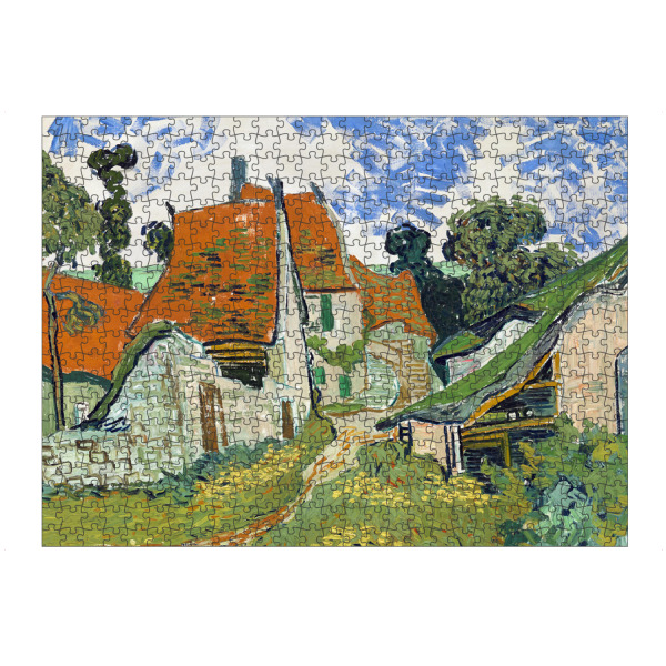 Puzzle Ravensburger "Straße in Auvers-sur-Oise" artboxONE - Städte,Architektur,Städte / Weitere,Für Mama,Für Papa