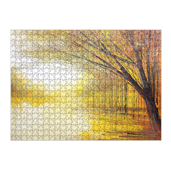 artboxONE Puzzle "Bäume in goldenem Glanz" artboxONE - Natur,Abstrakt - Gold,Herbst,Bäume,Natur,Abstrakt,Wald - Bild gold