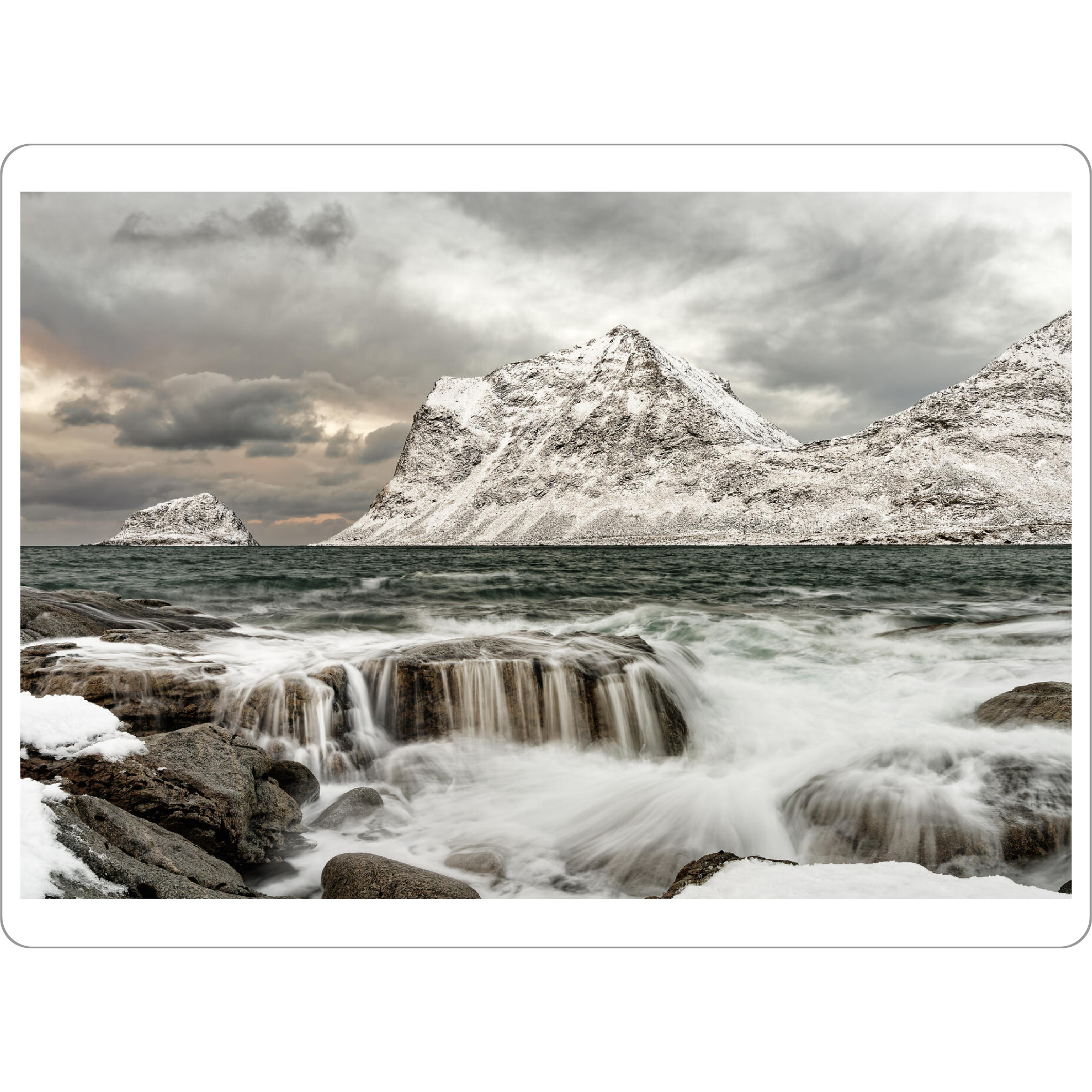 Tischset "Winterliche Küste auf den Lofoten" artboxONE - Natur,Reise / Strand und Meer,Reise / Länder