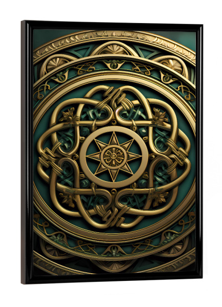 Poster mit schwarzem Rahmen "Mandala - Keltisch - Inga" artboxONE - Natur,Abstrakt