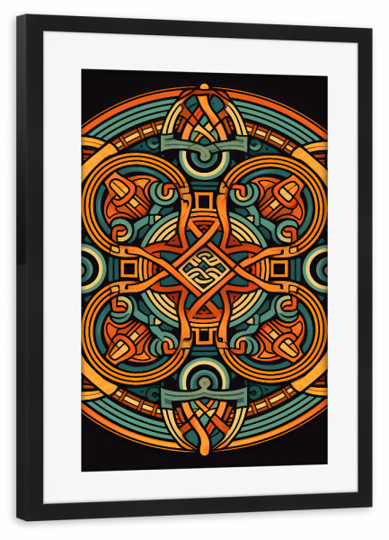 Poster mit Rahmen schwarz "Mandala - Keltisch - Astrid" artboxONE - Natur,Abstrakt
