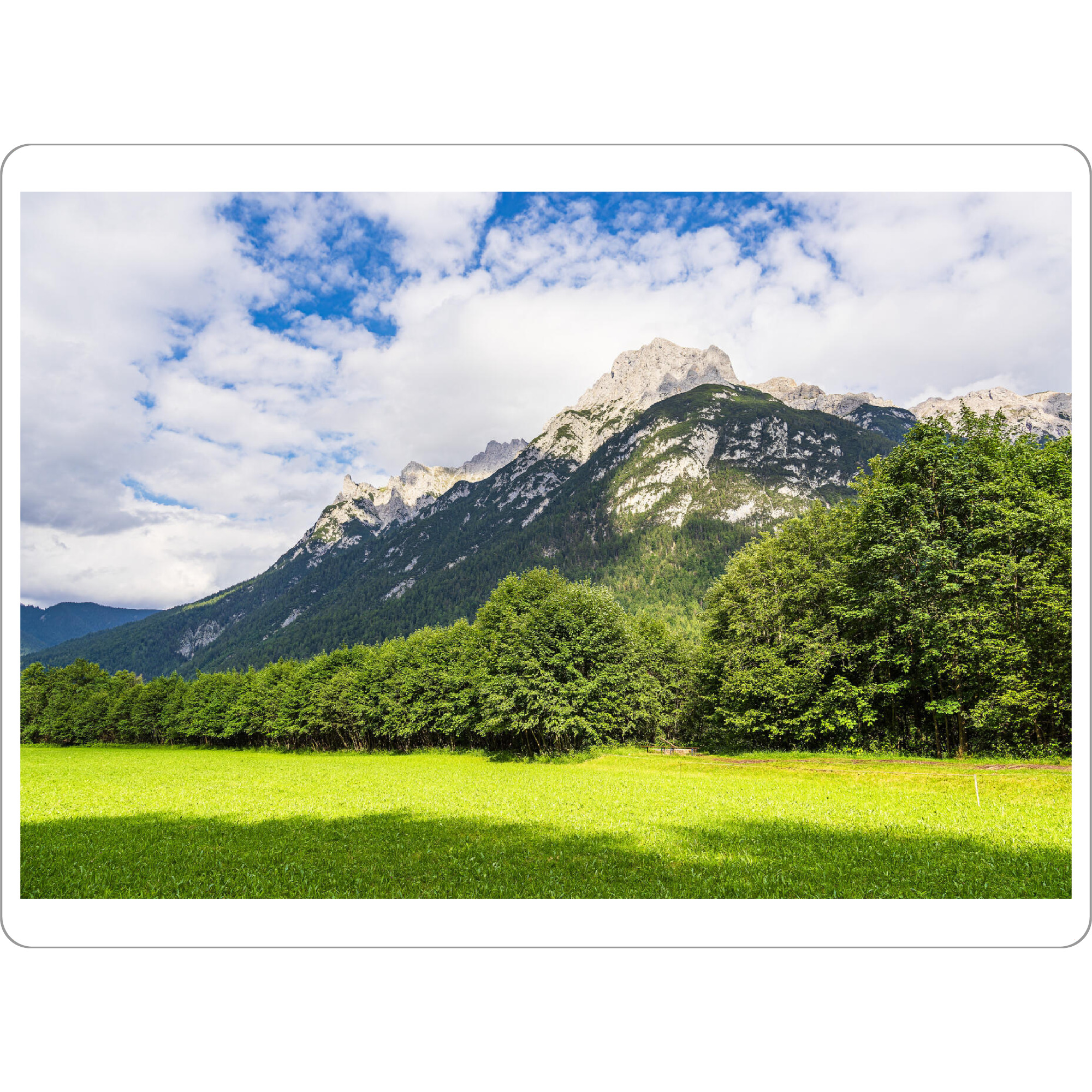 Tischset "Wolken, Berge, Bäume, Wiese" artboxONE - Natur,Reise