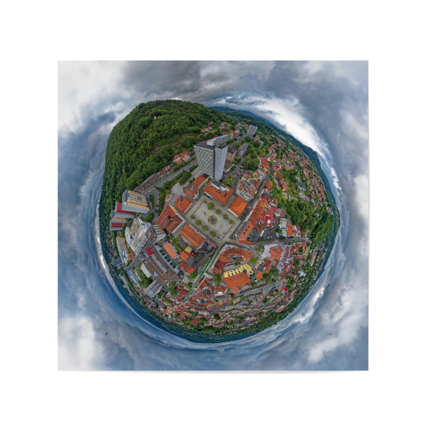 Poster 20x20 cm "Suhl/Thüringen - Marktplatz" artboxONE - Städte,Reise,Architektur,Reise / Länder,Städte / Weitere