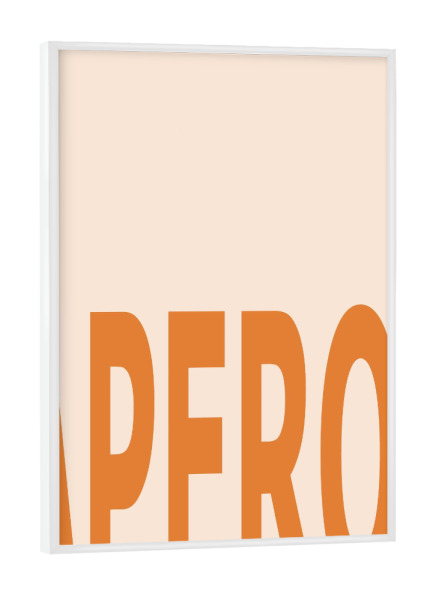 Poster mit weißem Rahmen "Aperol Cheers" artboxONE - Essen & Trinken / Alkohol