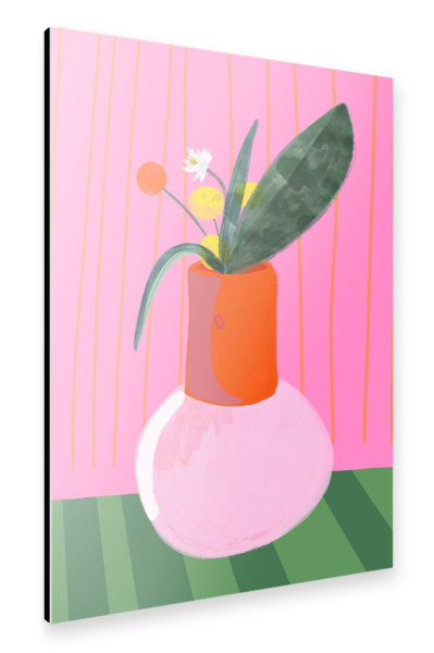 Alu-Dibond "Mio Vaso pinky love" 30x20 cm artboxONE