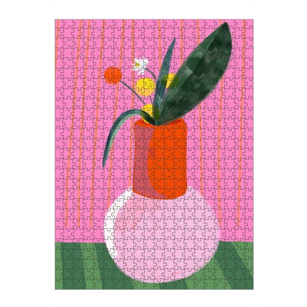 artboxONE Puzzle "Mio Vaso pinky love" artboxONE - Floral,Abstrakt - Vaso,Mio,Motelamio,Blumen,Blumenstrauss,Vase,Pink,Rosa,Flowers,Trend