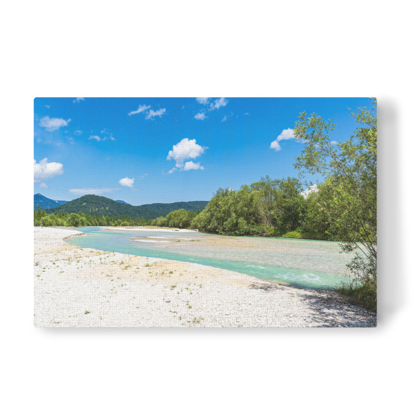 Leinwandbild "Ufer, Fluss, Bäume" artboxONE - Natur,Reise