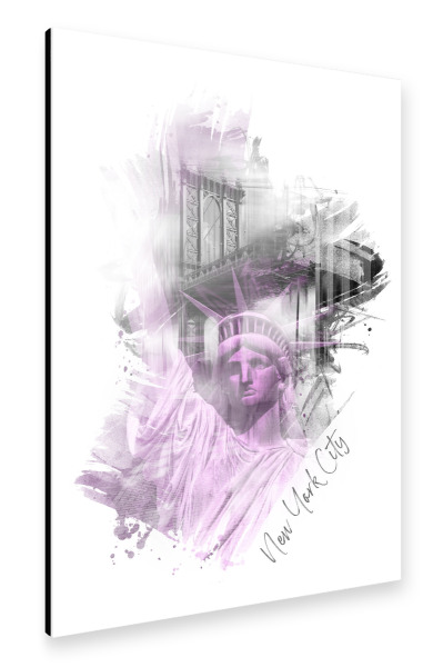 Alu-Dibond "NYC Art Manhattan Bridge" 30x20 cm artboxONE
