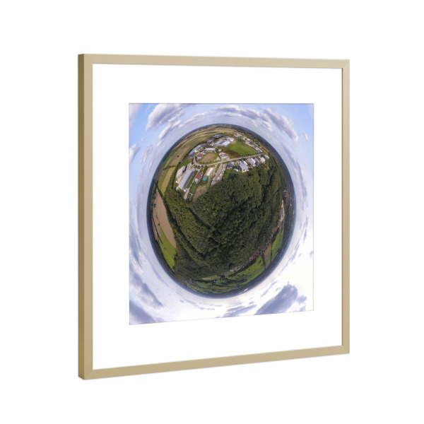 Poster mit Rahmen Gold "Geesthacht-Gewerbepark" artboxONE - Städte,Natur,Reise,Architektur,Städte / Weitere