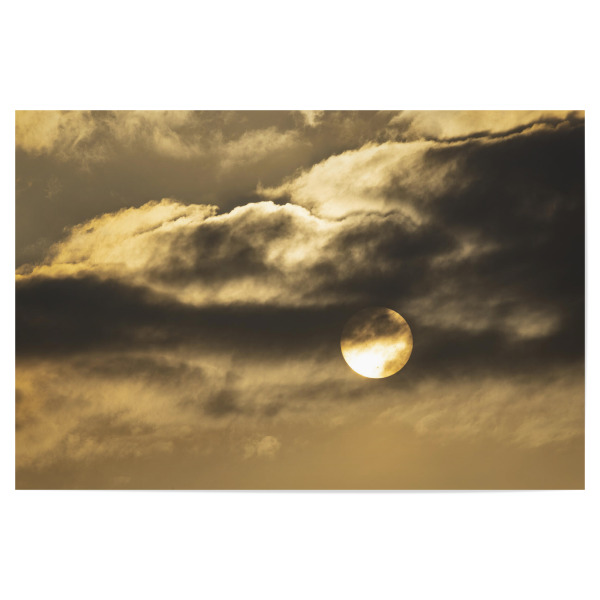 Poster "Sonne hinter den Wolken" artboxONE - Natur - Sonne,Natur,Wolken,Gegenlicht