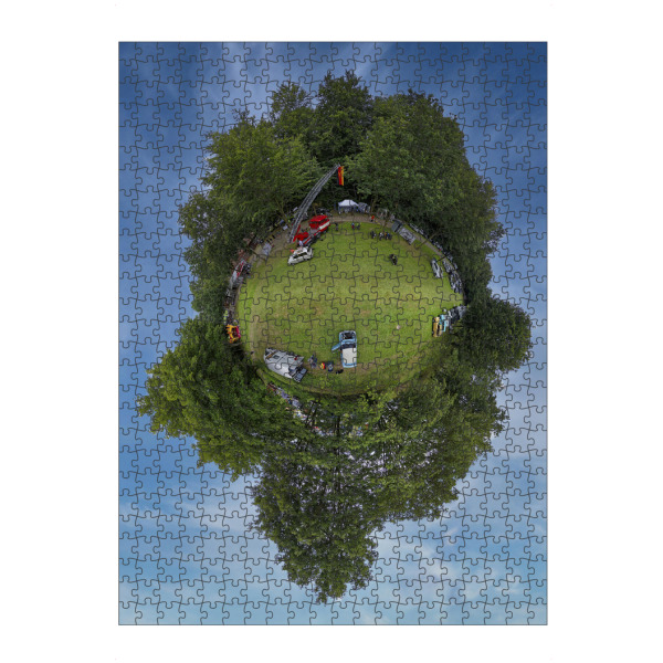 Puzzle Ravensburger "Brackel - Checkpoint23, Zufahrt" artboxONE - Städte,Natur,Reise,Sport / Motorsport,Automobile