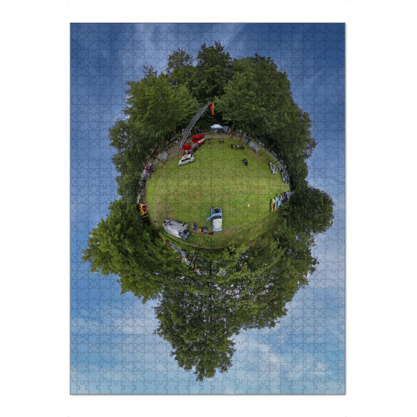 Puzzle Ravensburger "Brackel - Checkpoint23, Zufahrt" artboxONE - Städte,Natur,Reise,Sport / Motorsport,Automobile