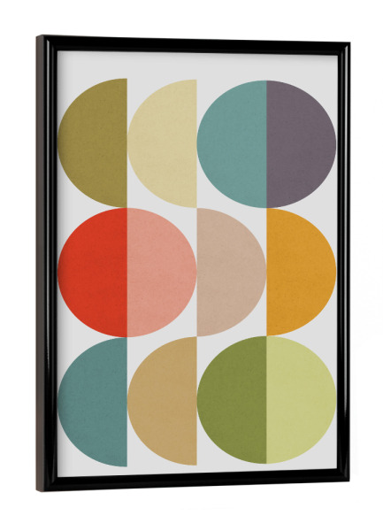 Poster mit schwarzem Rahmen "Harmony of circles B" artboxONE - Abstrakt,Geometrie