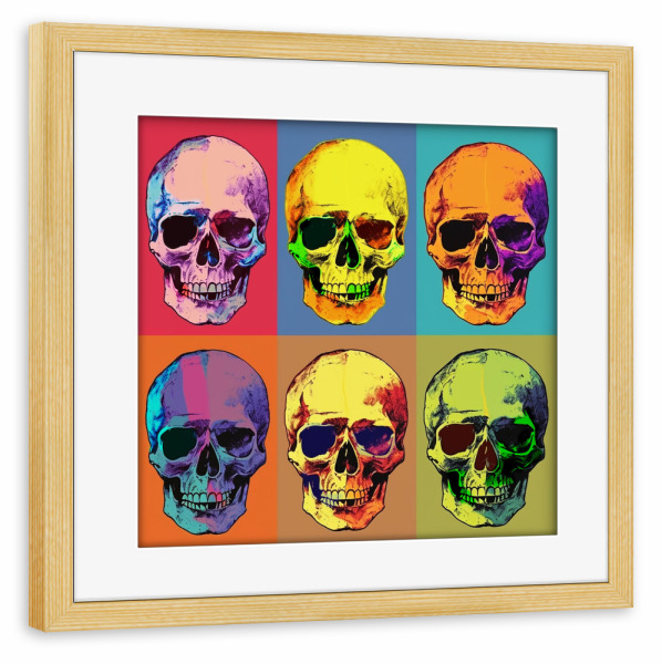 Poster mit Rahmen kiefer "Mister Skull" artboxONE - Abstrakt,Menschen,Männer