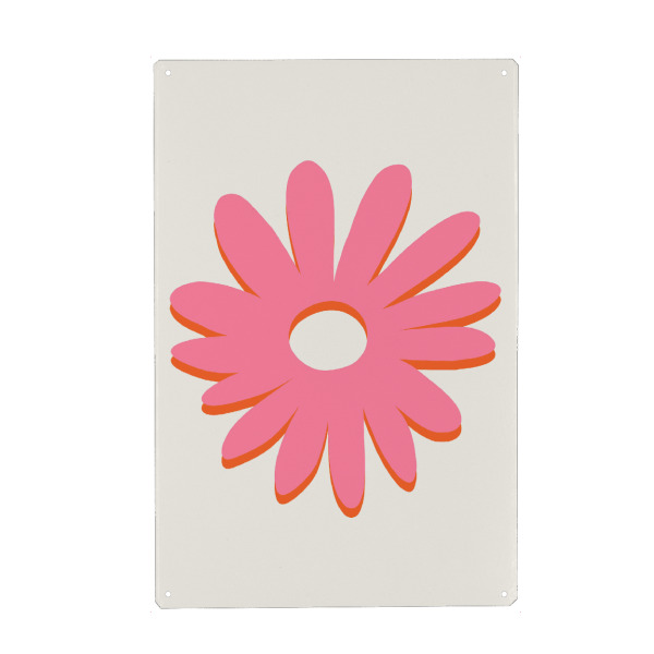 Metall Poster "Flower power rose" artboxONE - Natur,Floral,Abstrakt