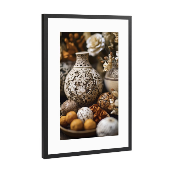 Poster mit Rahmen Schwarz (Metallic) "Moroccan Still Life (Twelve)" artboxONE - Reise,Für Mama,Für Papa