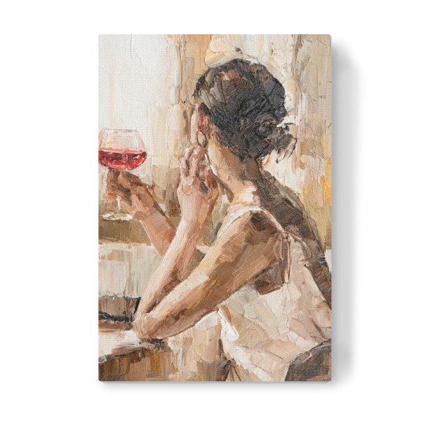 Leinwandbild "Frau mit Weinglas" artboxONE - Menschen,Essen & Trinken / Alkohol - Frau,Wein,Weinglas,Alkohol,Trinken,Mädchen,Wino,Rotwein