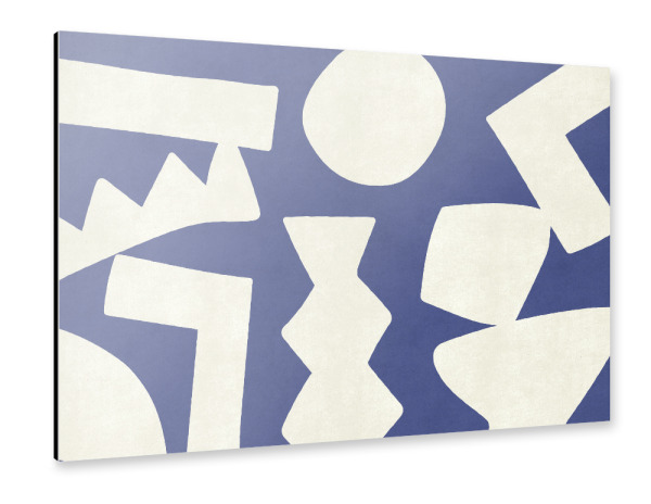 Alu-Dibond "Primitive Grafiken - blau" 30x20 cm artboxONE