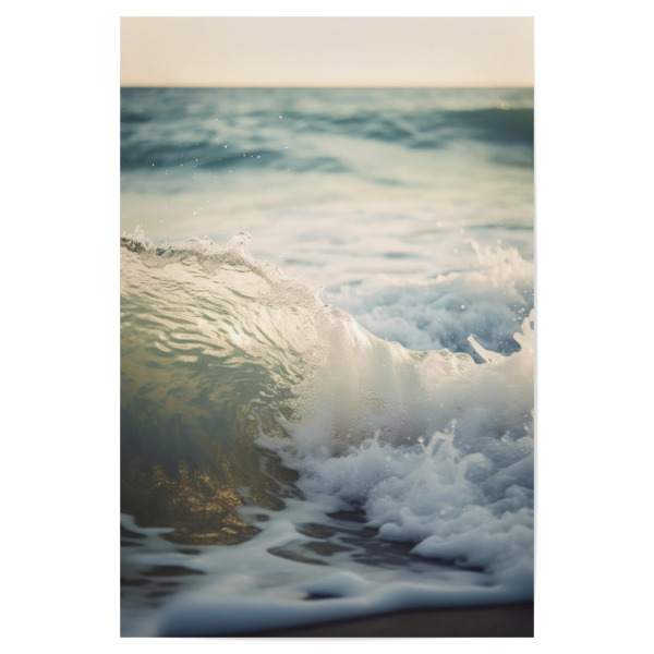 Poster 30x20 cm "Wellen (One)" artboxONE - Natur - Welle,Wasser,Meer,See,Surfen,Natur,Fotografie,Digitale kunst,Treechild,Strand