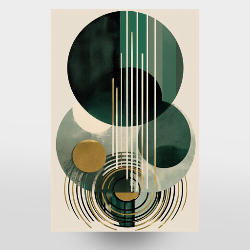 Mid Century gold - grün