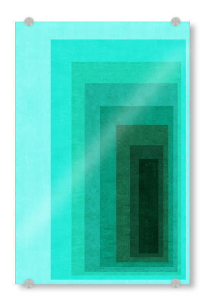 Acrylglasbild "Green concept art" artboxONE - Abstrakt - Abstract,Expressionist,Lines,Modern,Watercolor,Acrylic,Circles,Textures,Painting,Collage