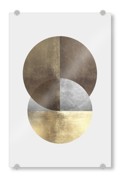 Acrylglasbild "Metallic figures C" artboxONE - Abstrakt,Geometrie