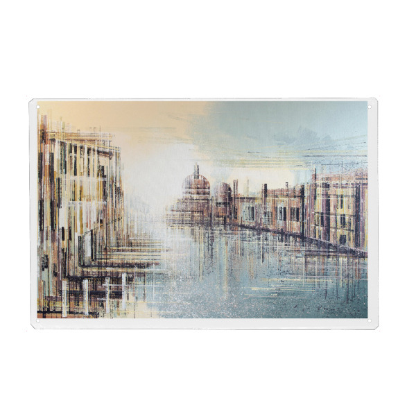 Metall Poster "Venedig - Sonnenuntergang" artboxONE - Natur,Architektur,Städte / Venedig - Venedig,Wasserstraße,Orte,Reisen,Architektur,Italien