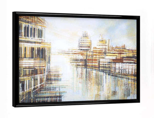 Poster mit schwarzem Rahmen "Venedig bei Sonnenuntergang" artboxONE - Architektur,Städte / Wien - Venedig,Wasserstraße,Architektur,Landschaft,Reisen