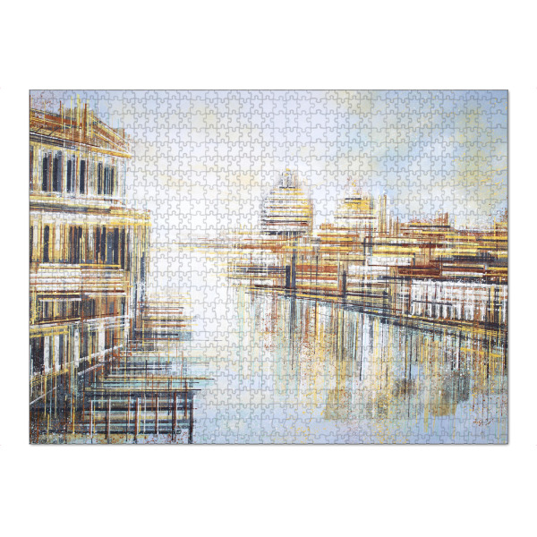 Puzzle Ravensburger "Venedig bei Sonnenuntergang" artboxONE - Architektur,Städte / Wien - Venedig,Wasserstraße,Architektur,Landschaft,Reisen