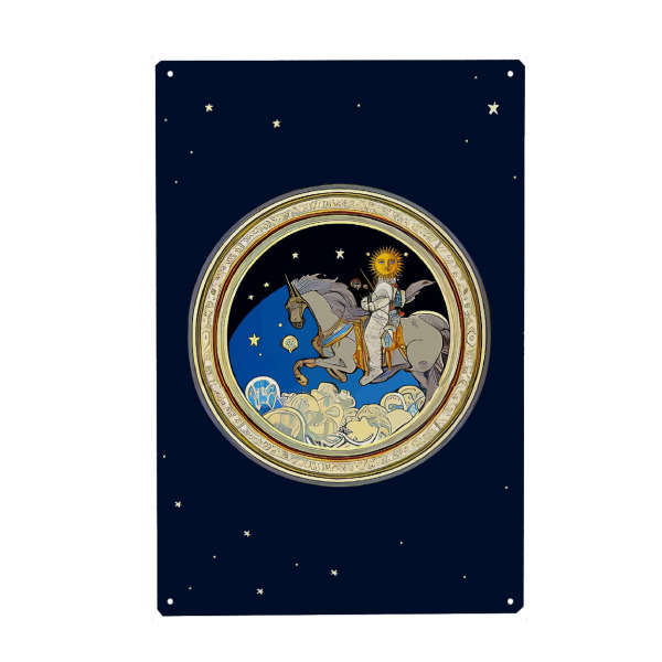 Metall Poster "Auf der Suche nach Gott" artboxONE - Abstrakt