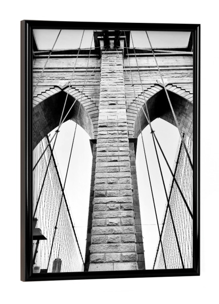 Poster mit schwarzem Rahmen "New York - Brooklyn Bridge" artboxONE - Städte,Städte / New York,Architektur