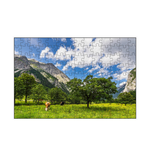 artboxONE Puzzle "Wiese, Kühe, Bäume, Berge" artboxONE - Natur,Reise,Reise / Länder