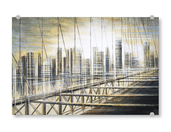 Acrylglasbild "Brooklyn Bridge - Abenddämmerung" artboxONE - Städte,Reise,Abstrakt,Architektur,Städte / Weitere