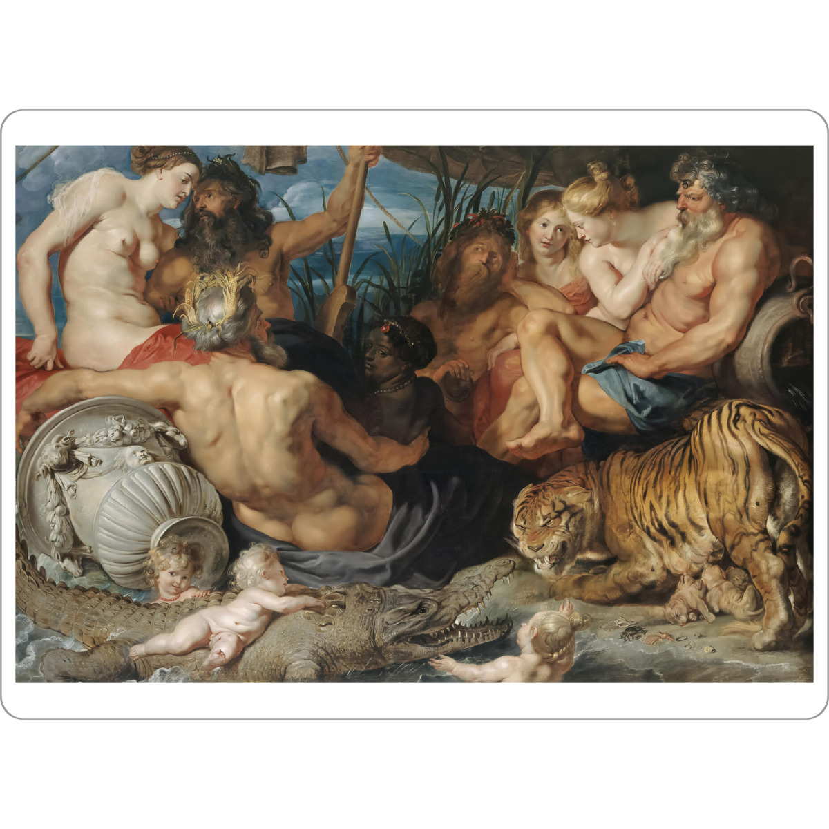 Tischset "Die vier Kontinente" artboxONE - Menschen,Liebe,Für Mama,Für Papa,Männer