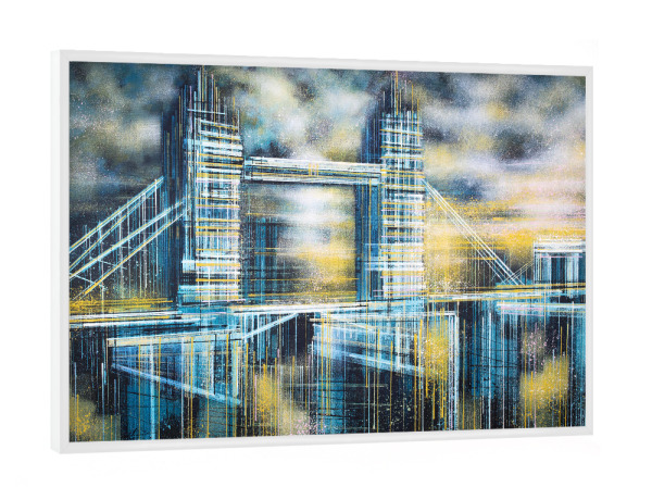 Poster mit weißem Rahmen "Tower Bridge-Sonnenuntergang" artboxONE - Städte / London,Abstrakt,Architektur