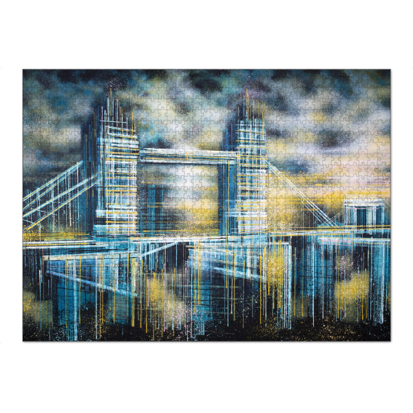 Puzzle Ravensburger "Tower Bridge-Sonnenuntergang" artboxONE - Städte / London,Abstrakt,Architektur