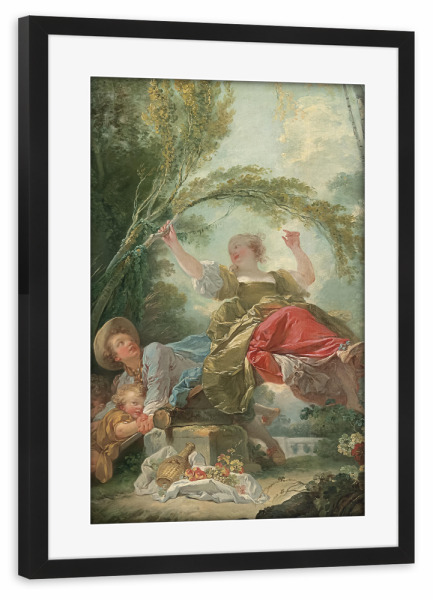 Poster mit Rahmen schwarz "Die Wippe" artboxONE - Für Kinder,Menschen,Liebe,Für Mama,Für Papa