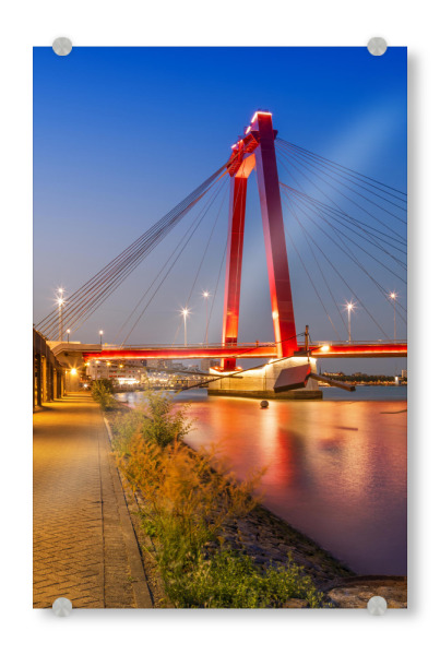 Acrylglasbild "Willemsbrug in Rotterdam" artboxONE - Städte,Architektur,Reise / Länder
