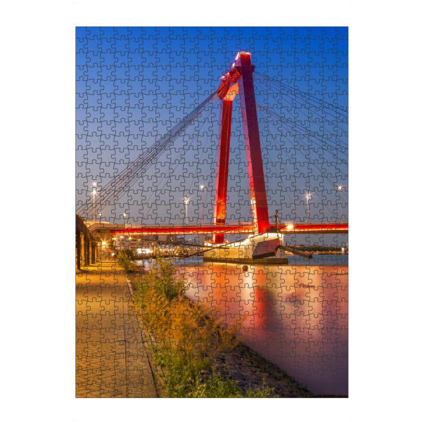 Puzzle Ravensburger "Willemsbrug in Rotterdam" artboxONE - Städte,Architektur,Reise / Länder
